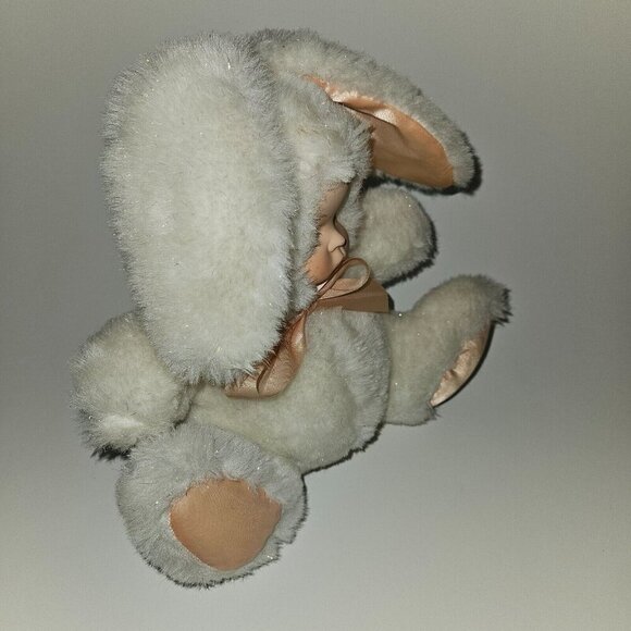 VTG Cape Craftsmen White Bunny Rabbit Plush Vinyl Face Wind-Up NOT WORKING Read - Picture 9 of 16